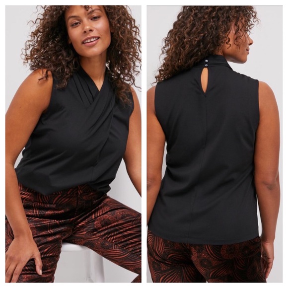 Anthropologie Tops - Anthropologie Viola Draped sleeveless Tee Top L
